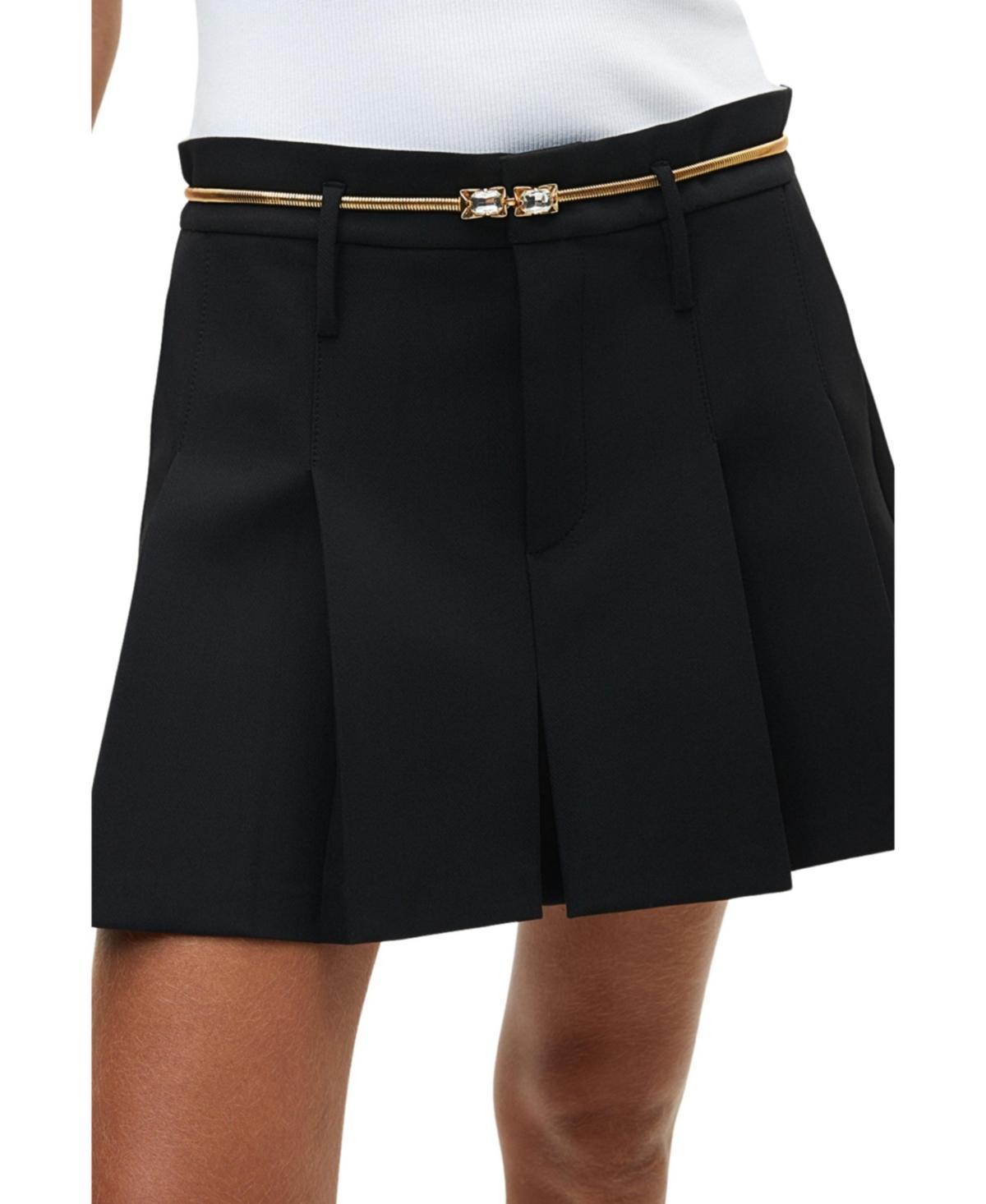 Womens Pleated Mini Skirt product image