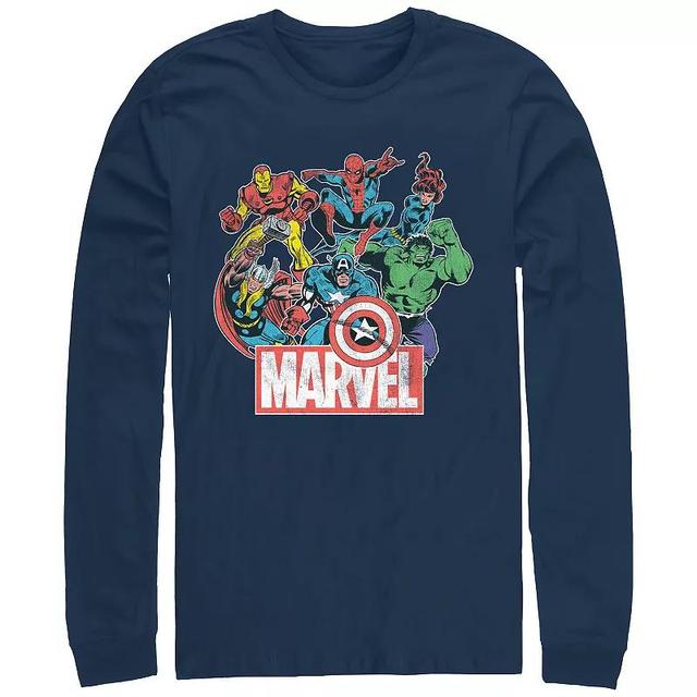 Mens Marvel Heroes Of Today Graphic Tee Blue Product Image