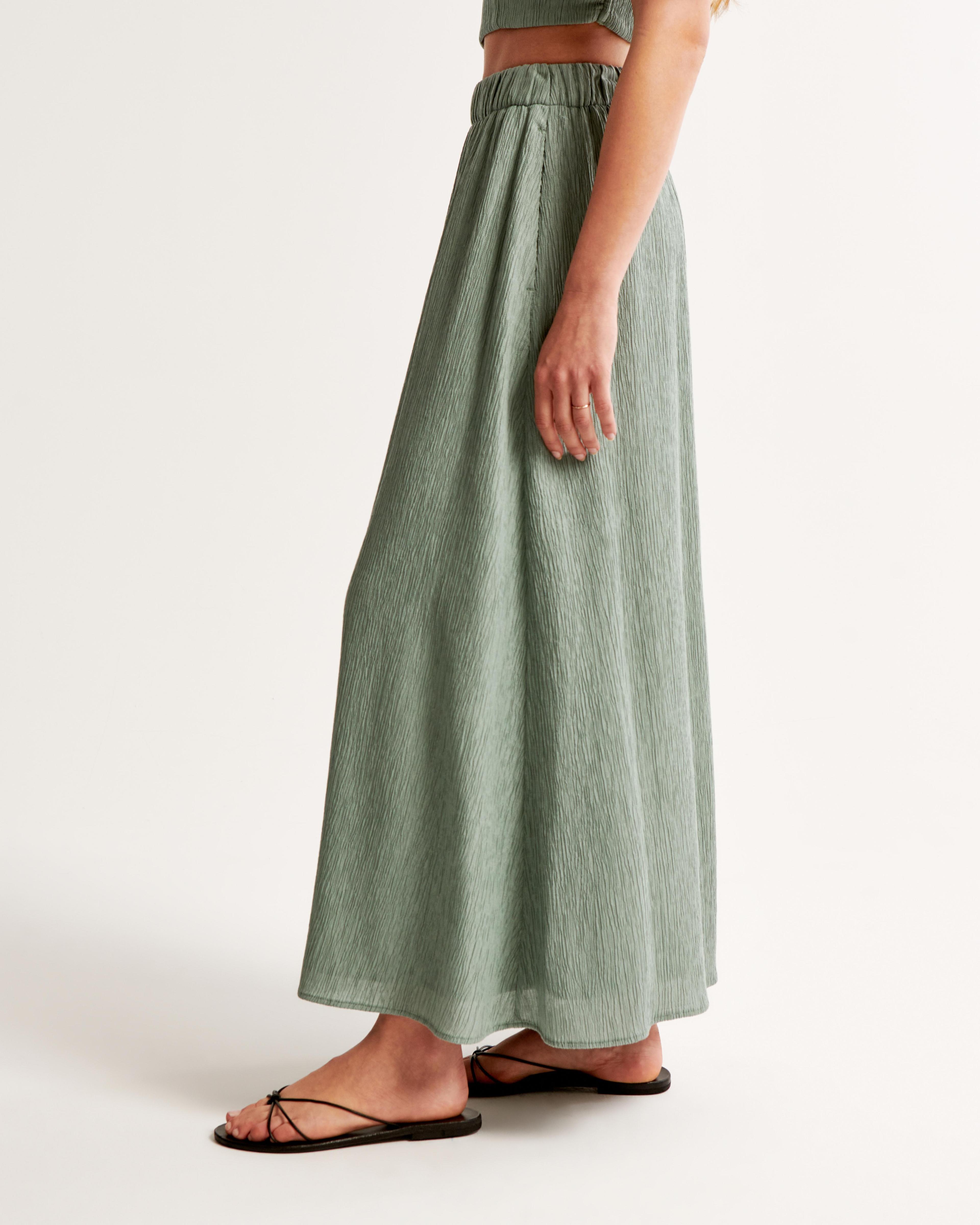 Crinkle Flowy Maxi Skirt Product Image