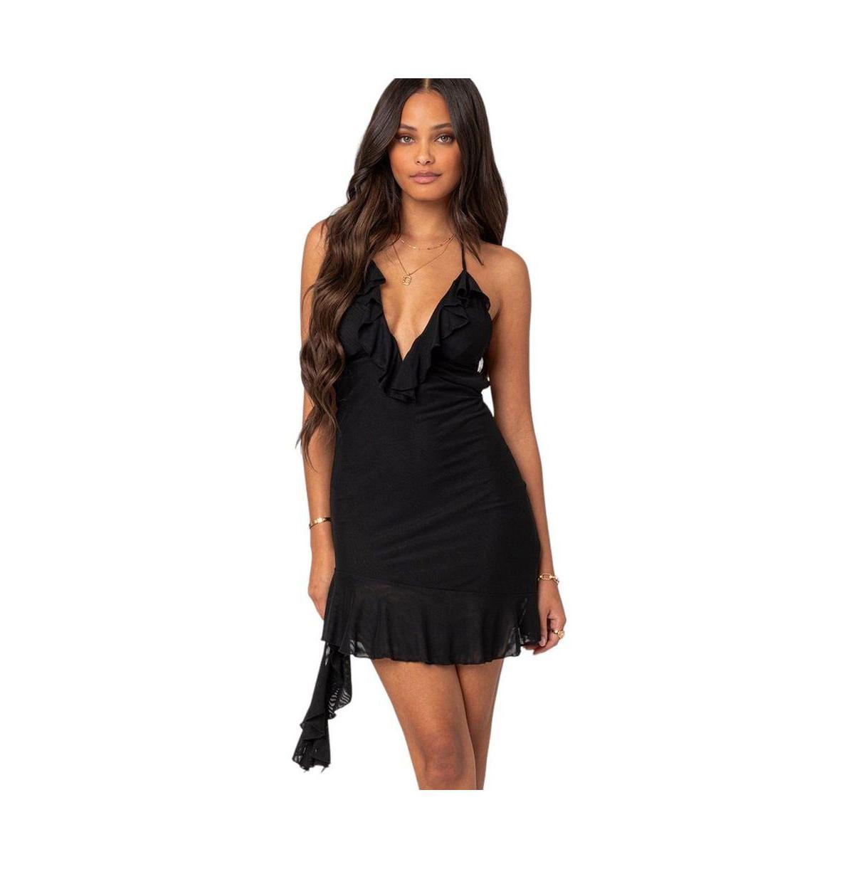 Women's Soho open back ruffle mini dress Product Image