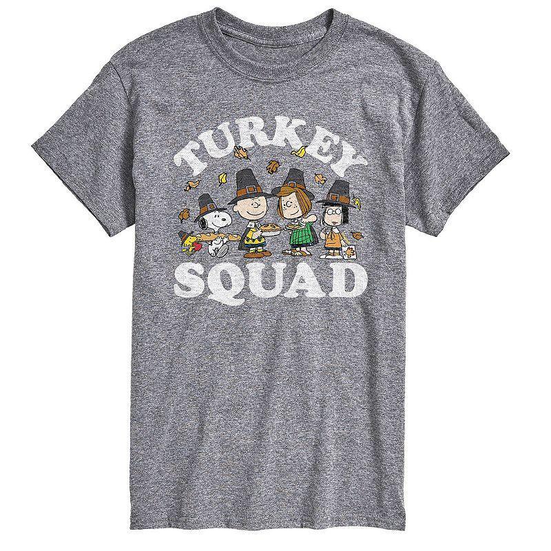 Mens Peanuts Turkey Squad Tee Med Grey Product Image