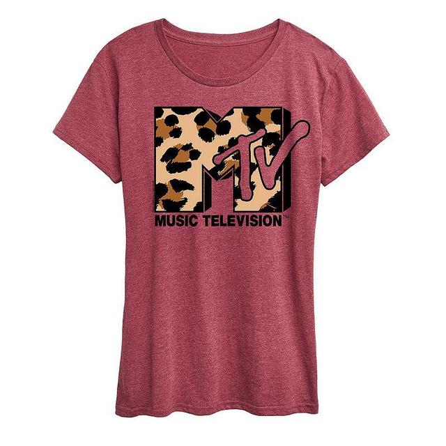 Womens MTV Leopard Art Graphic Tee Product Image