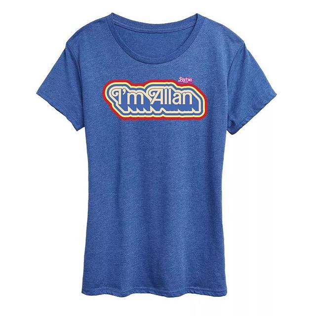 Womens Barbie The Movie Im Allen Graphic Tee, Girls Grey Royal Blue Product Image