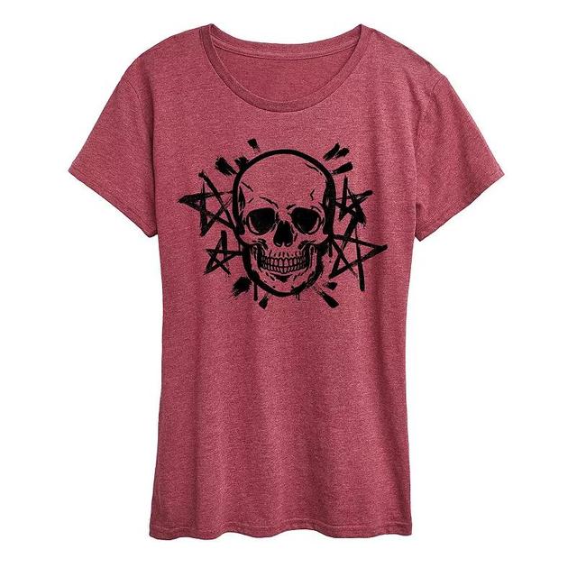 Womens Skull And Stars Graphic Tee Product Image