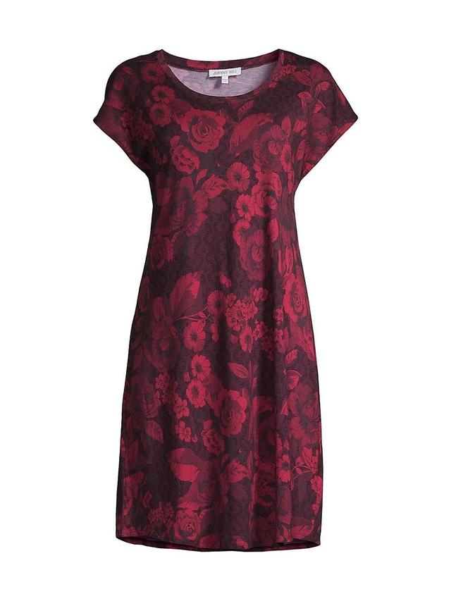 Womens Cotton-Blend Floral Minidress Product Image