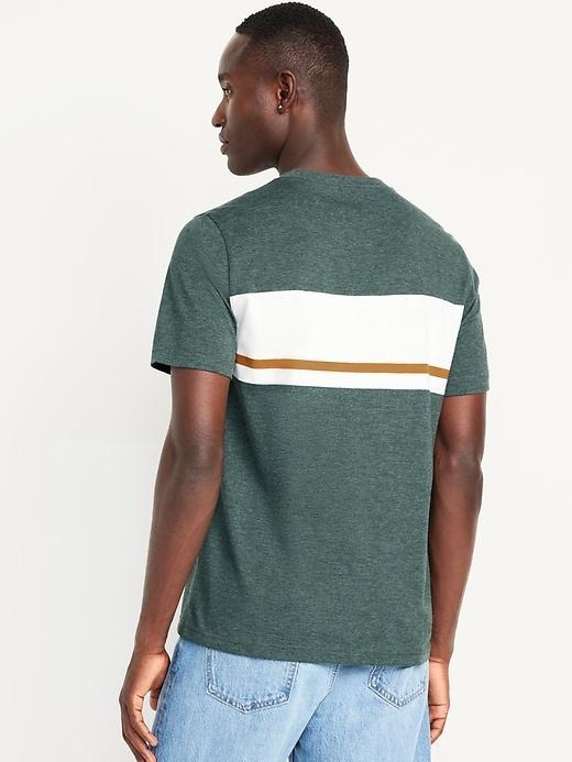 Crew-Neck Striped T-Shirt Product Image