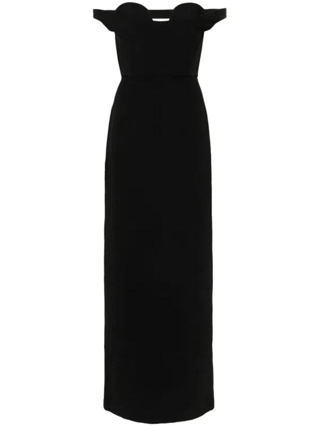 SOLACE LONDON Serina Maxi Dress In Black   Product Image