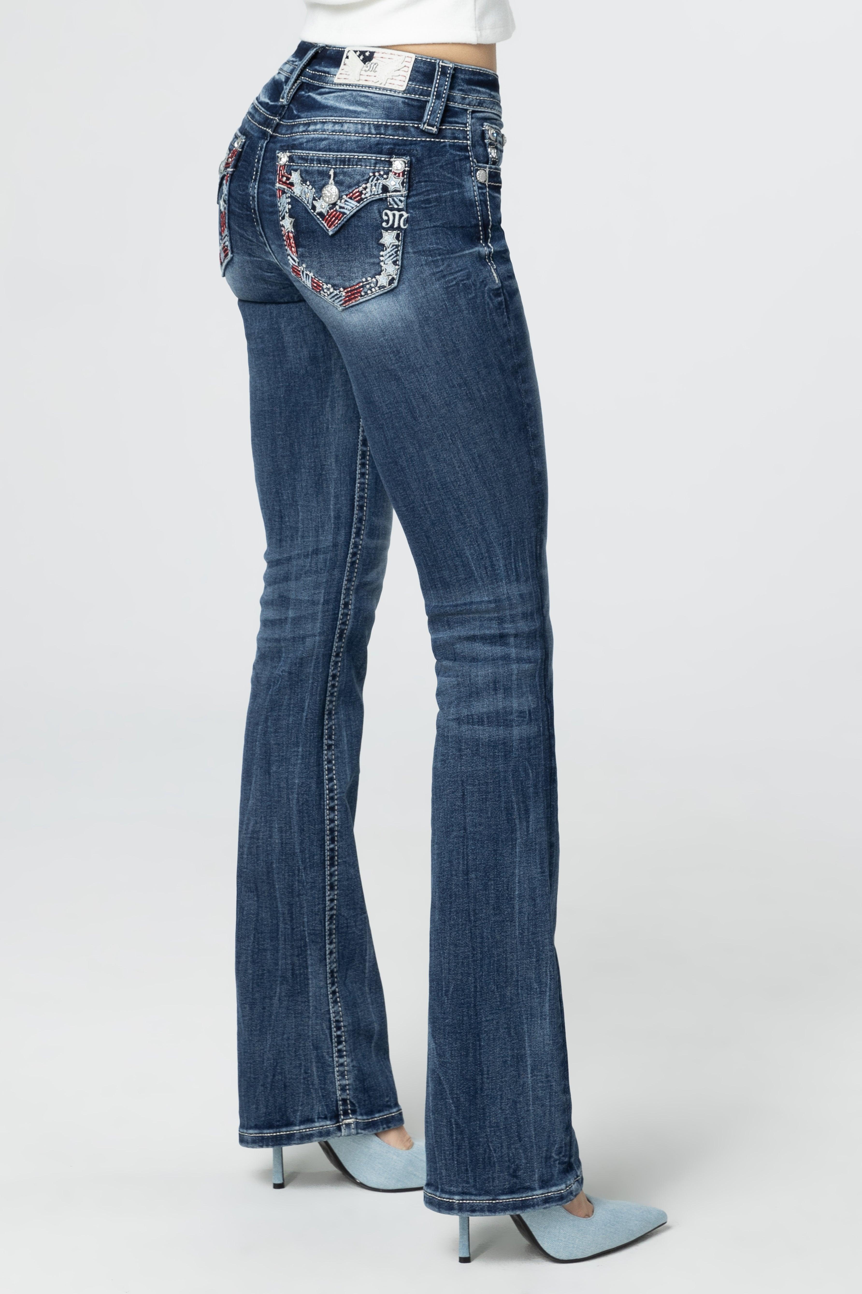 Stars & Stripes Border Bootcut Jeans Product Image