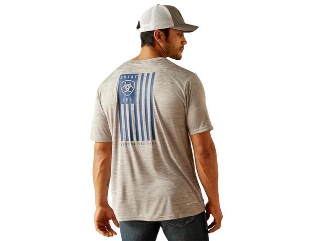 Ariat Charger Spirited T-Shirt (Light Grey Heather) Men's Clothing Product Image