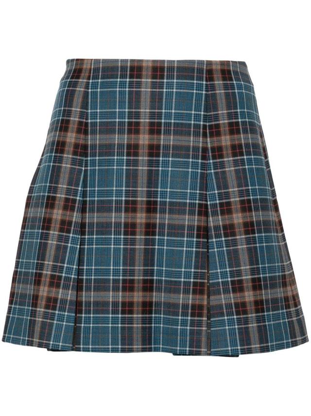 checked wool skirt Product Image