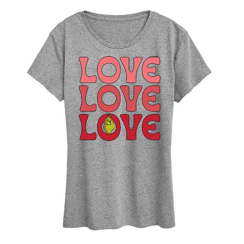 Womens Grinch Love Stack Graphic Tee Product Image