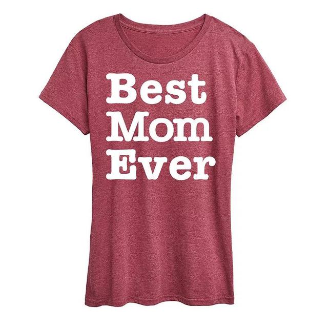 Womens Best Mom Ever Graphic Tee Blue Product Image