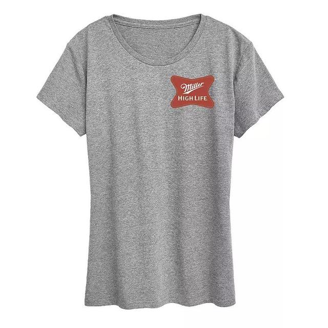 Womens Miller High Life Logo Graphic Tee Heather Grey Product Image