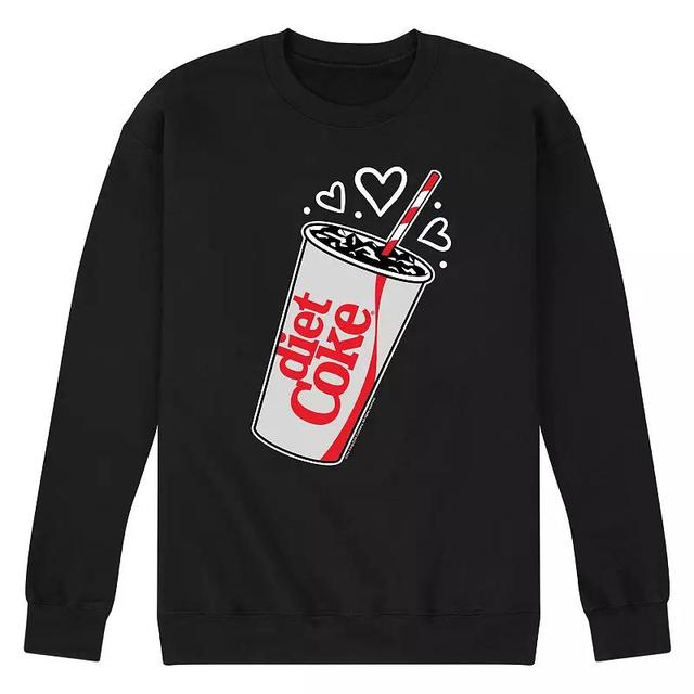 Mens Diet Coke Heart Bubbles Fleece Sweatshirt Product Image