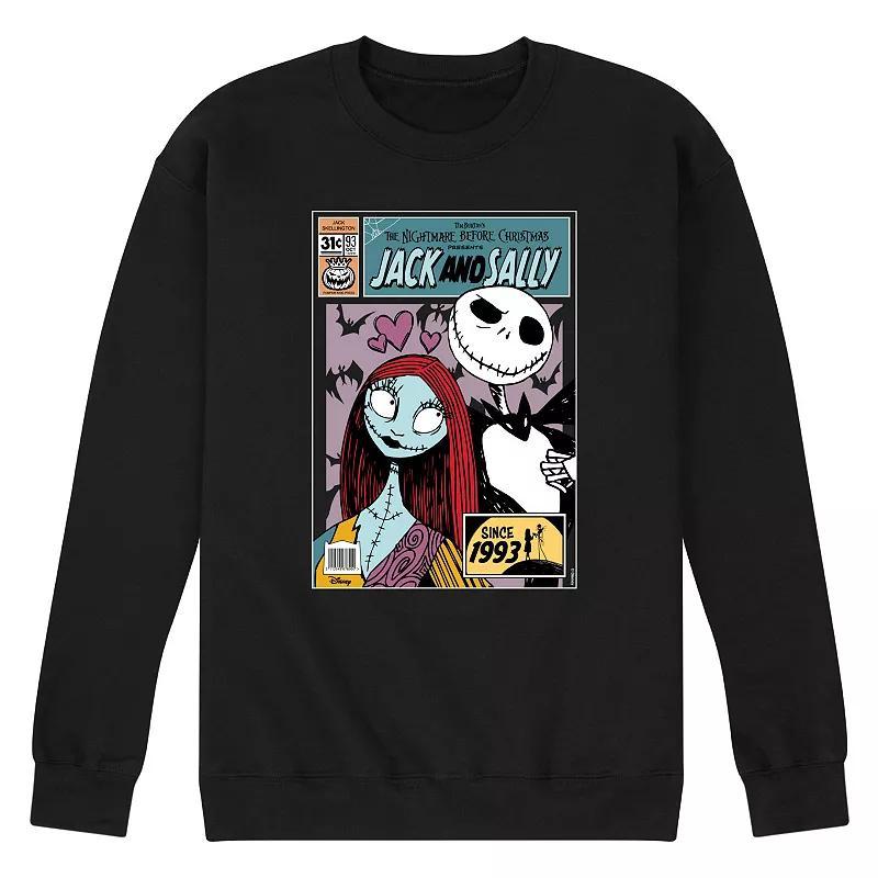 Disneys The Nightmare Before Christmas Jack Skellington & Sally Fleece Sweatshirt, Mens Product Image