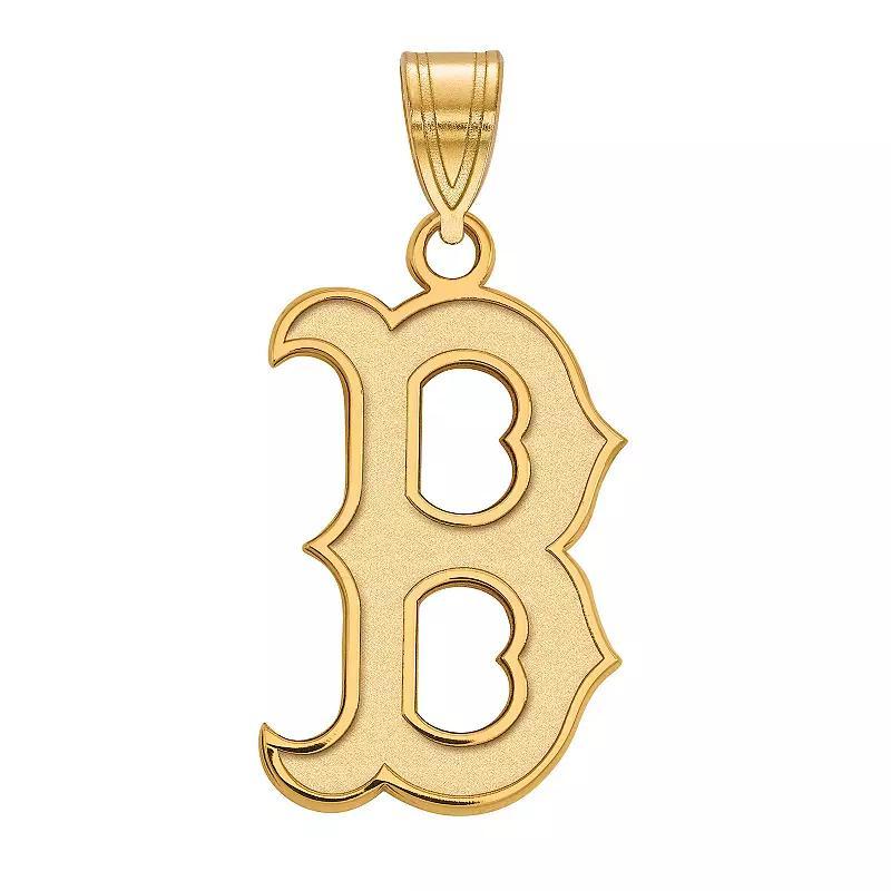 LogoArt 10k Gold Boston Red Sox Large Pendant, Womens 10k Yellow Gold Product Image