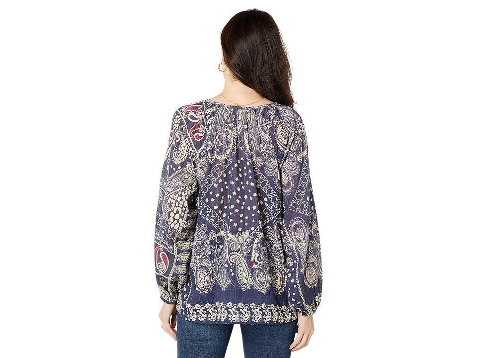 Dylan by True Grit Head West Top (Indigo) Women's Clothing Product Image