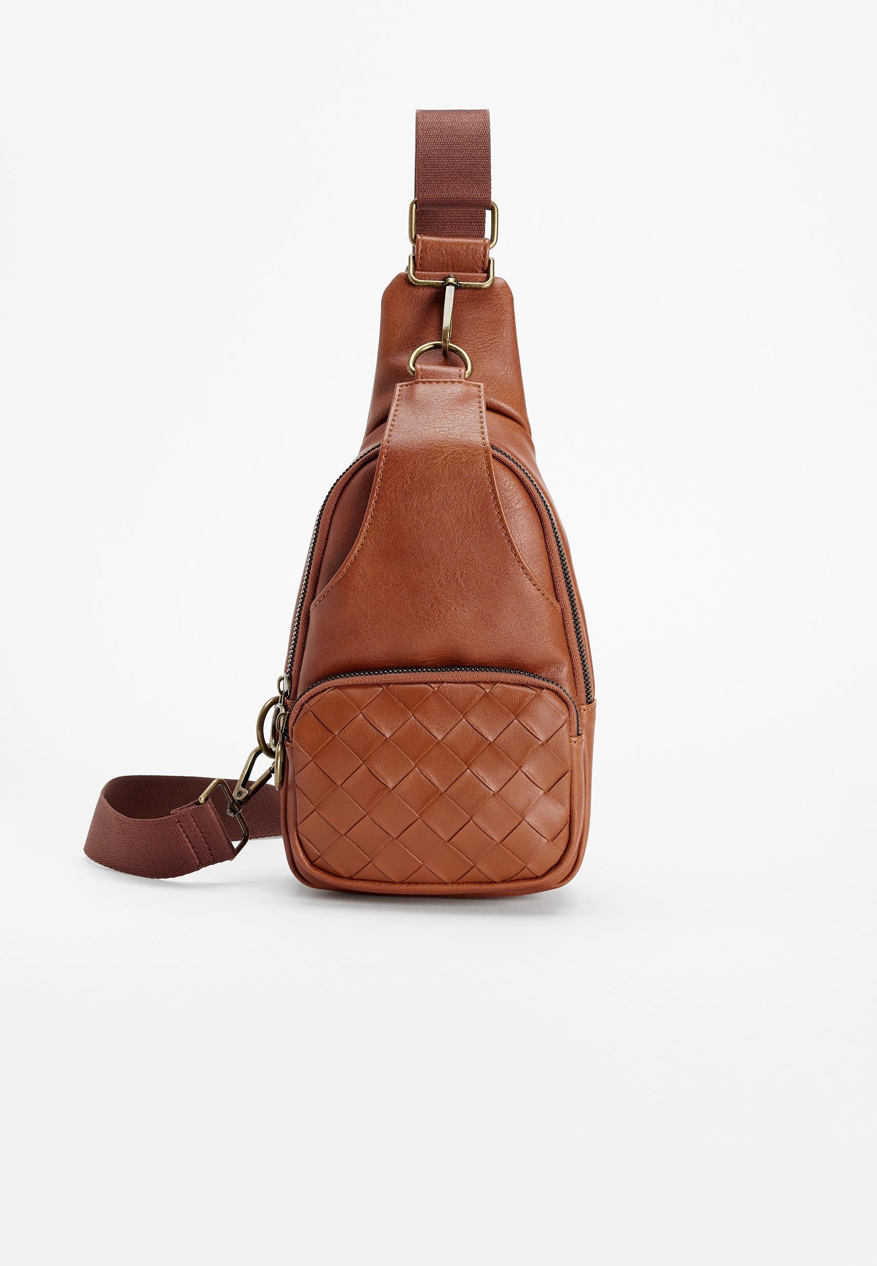 Brown Woven Sling Bag Product Image