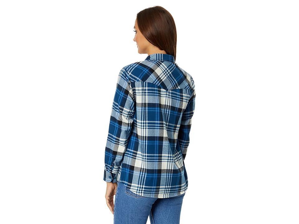 Salty Crew Long Haul Flannel (Denim) Women's Clothing Product Image