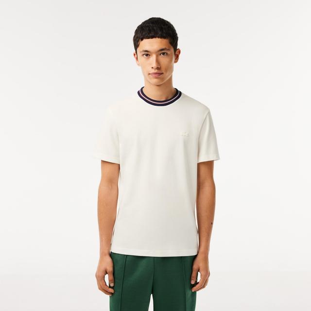 Stripe Collar Stretch Piqué T-shirt Product Image