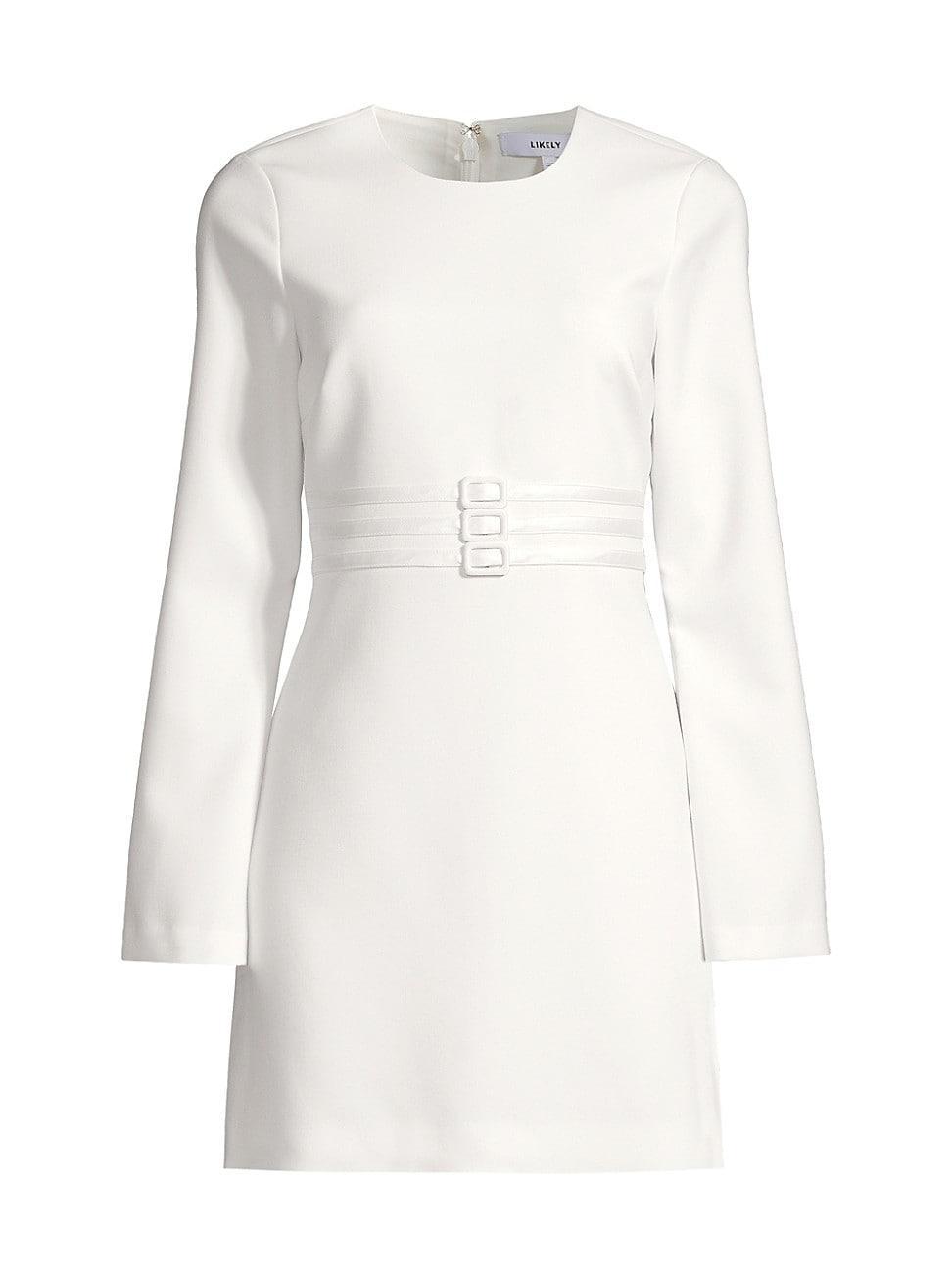 Womens Elena Long-Sleeve Belted Minidress Product Image