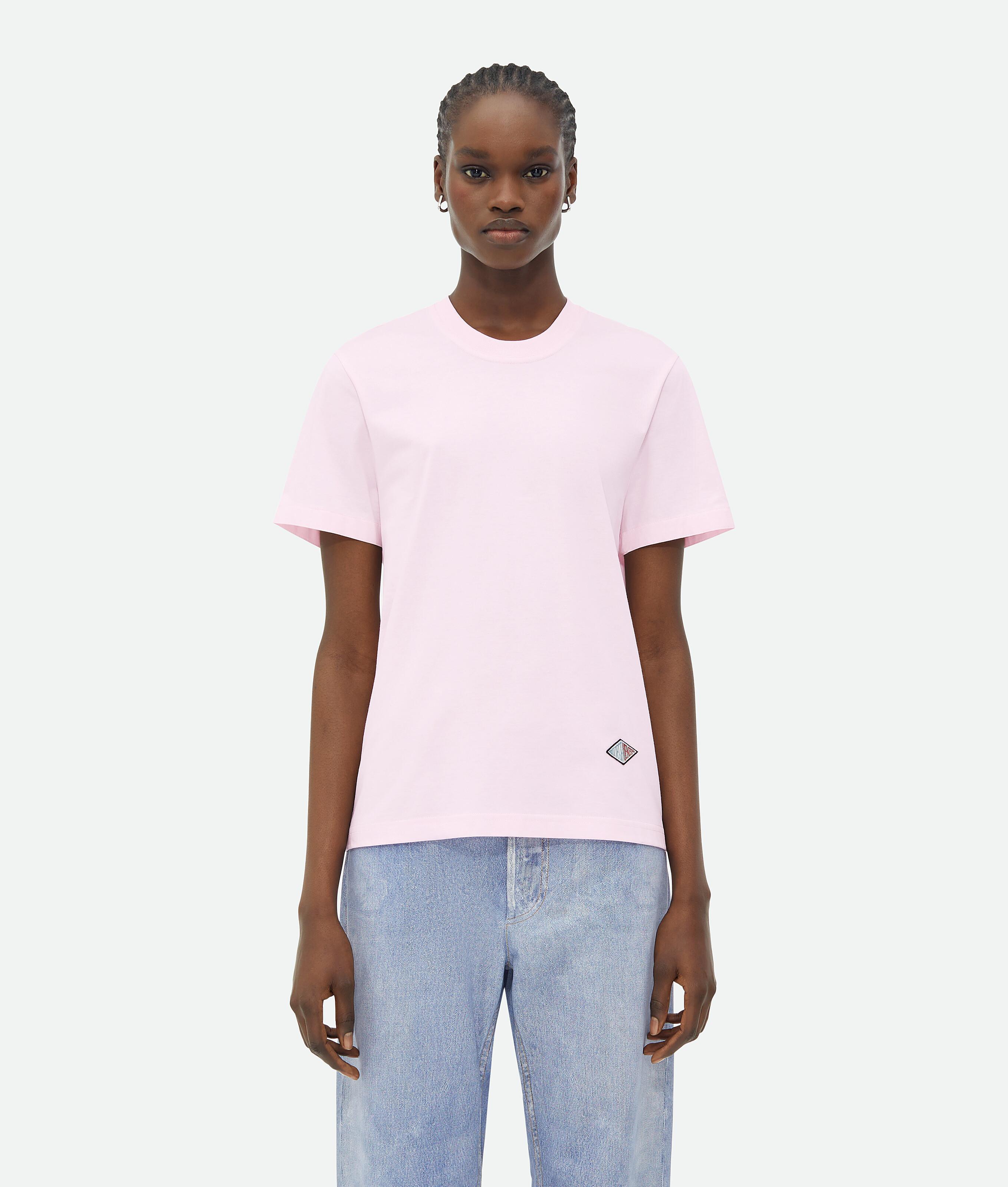 Women's Light Cotton Jersey T-Shirt in Rosewater Product Image