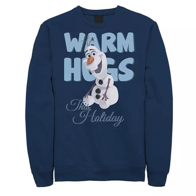 Disneys Frozen Olaf Warm Hugs Mens Sweatshirt Blue Product Image