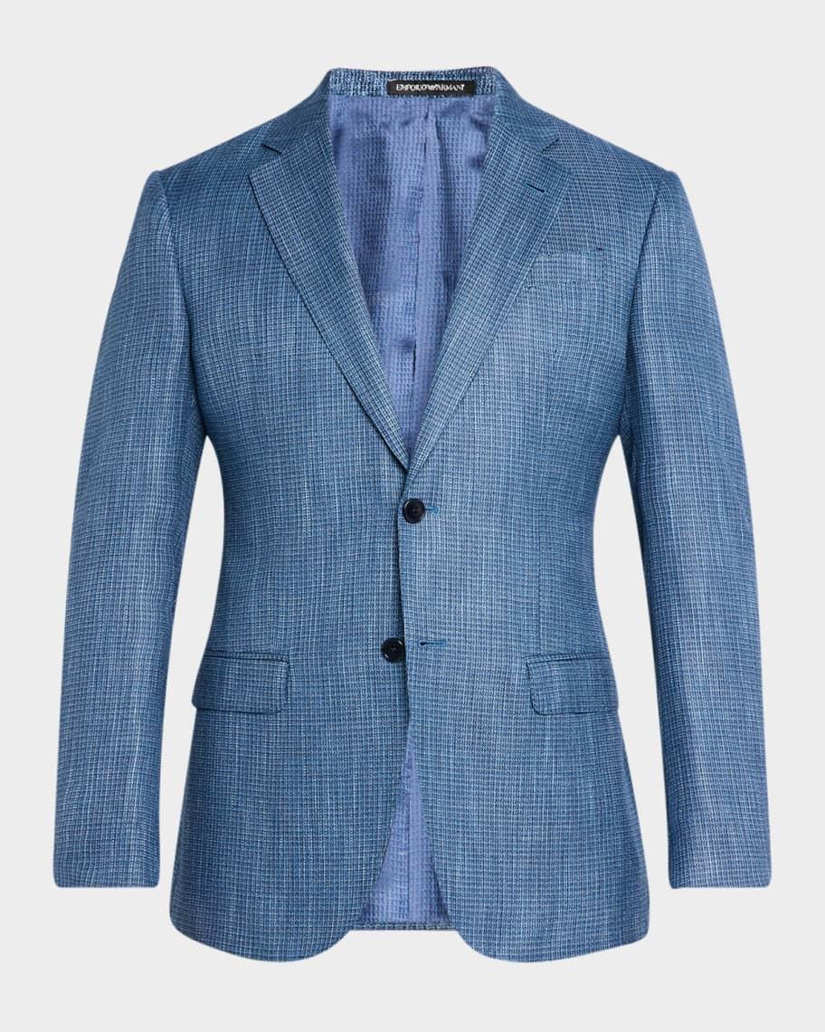 Men's Bamboo Textured Grid Sport Coat Product Image