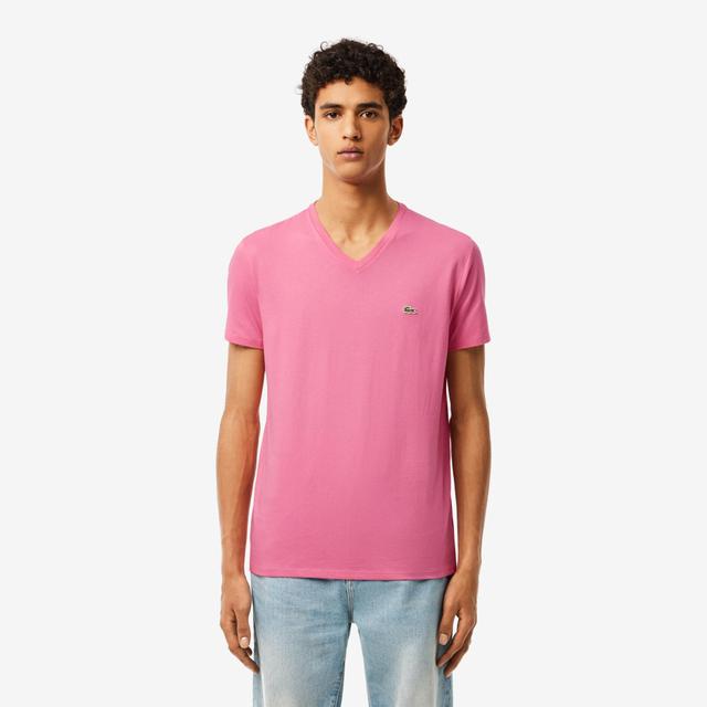 Lightweight Cotton Pima V Neck T-shirt Product Image