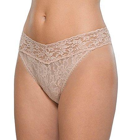 Womens Lace Overlay Thong Product Image