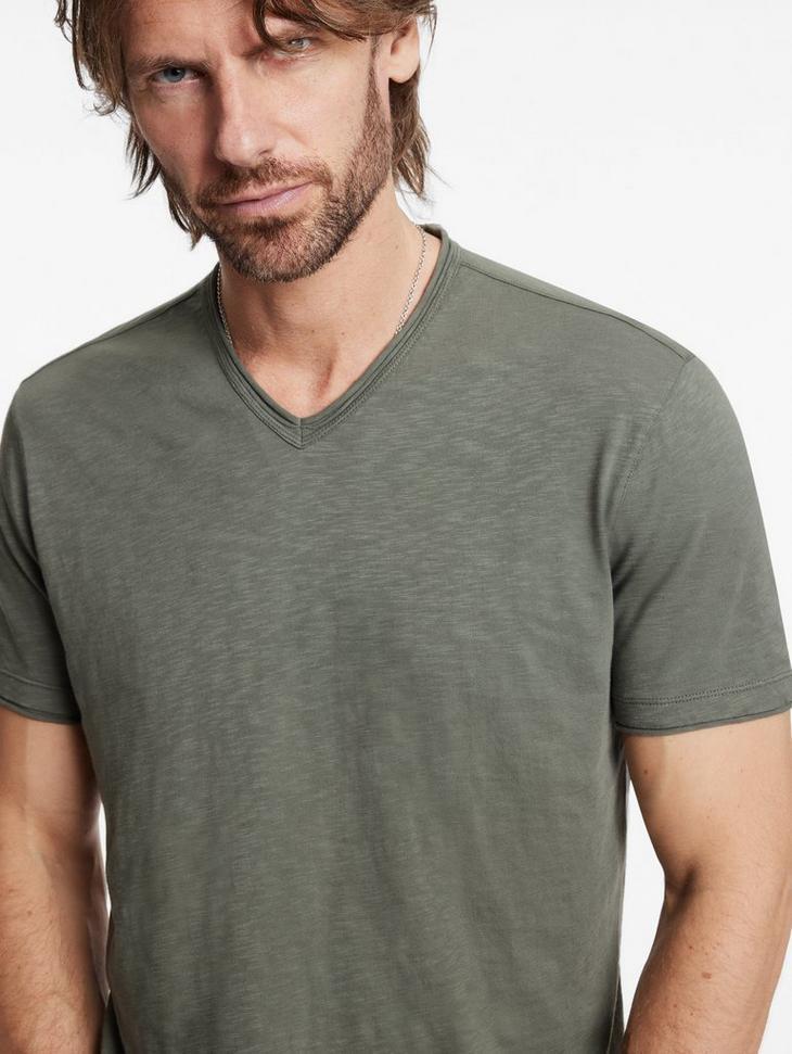 John Varvatos Miles Slub V-Neck T-shirt Male Product Image