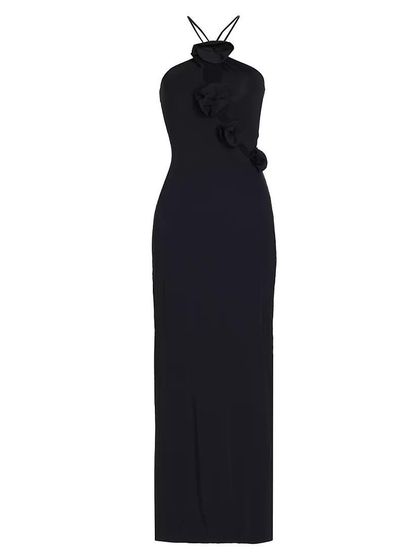 Liri Ruffle Halter Maxi Dress Product Image