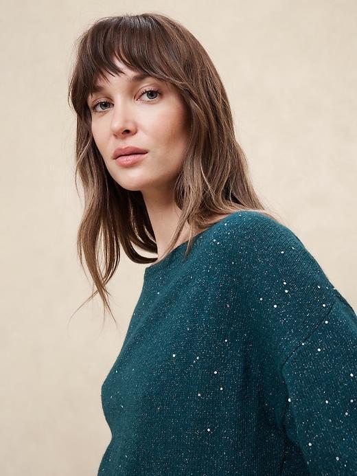 Asymmetrical Sequin Sweater Product Image