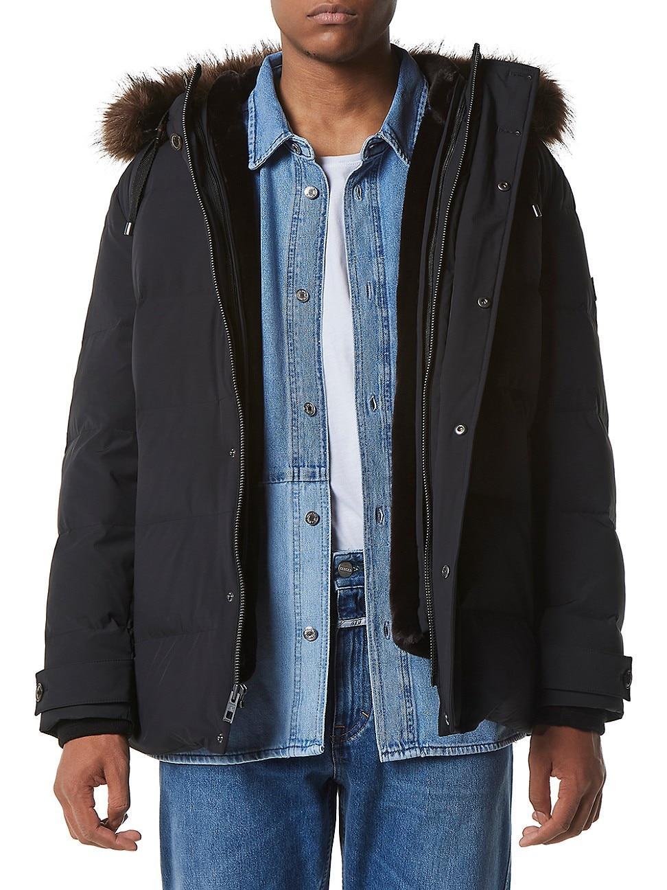 Mens Bremen Faux Fur Trim Puffer Jacket Product Image