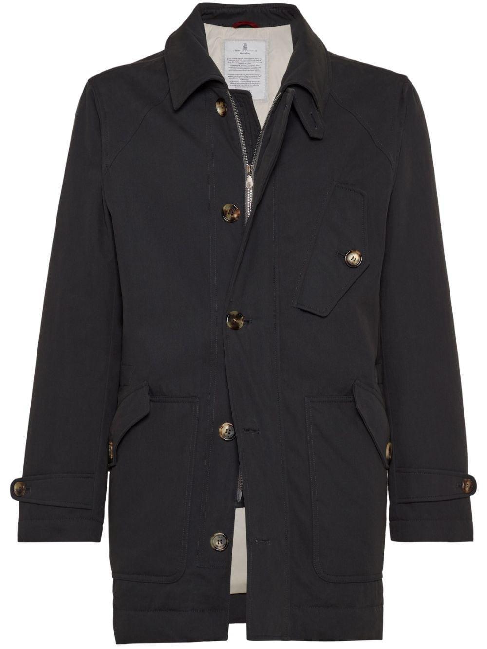 BRUNELLO CUCINELLI Padded Trench Coat In Black Product Image