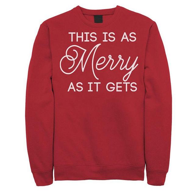 Mens This Is As Merry As It Gets Graphic Fleece Pullover Product Image