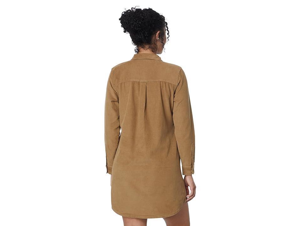 Toad&Co Scouter Cord Long Sleeve Shirtdress (Honey ) Women's Dress Product Image