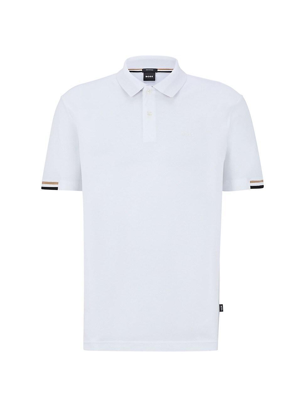 Mens Regular-Fit Polo Shirt with Rubberized Logo Product Image