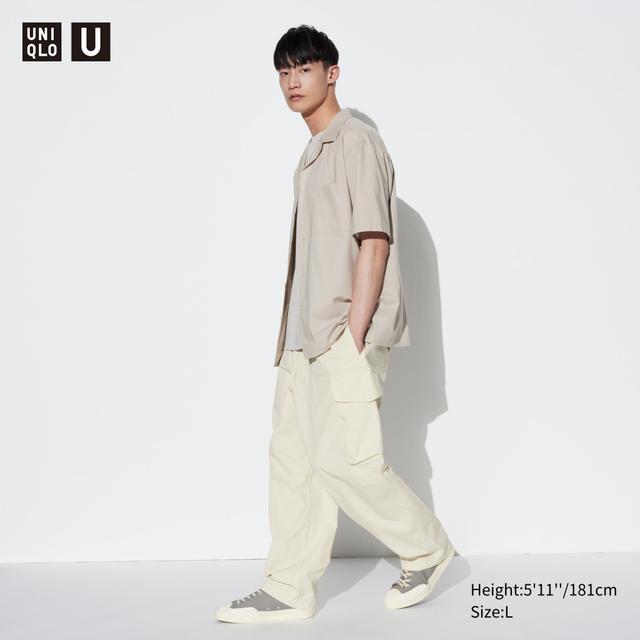 Wide-Fit Parachute Cargo Pants Natural Medium UNIQLO US Product Image