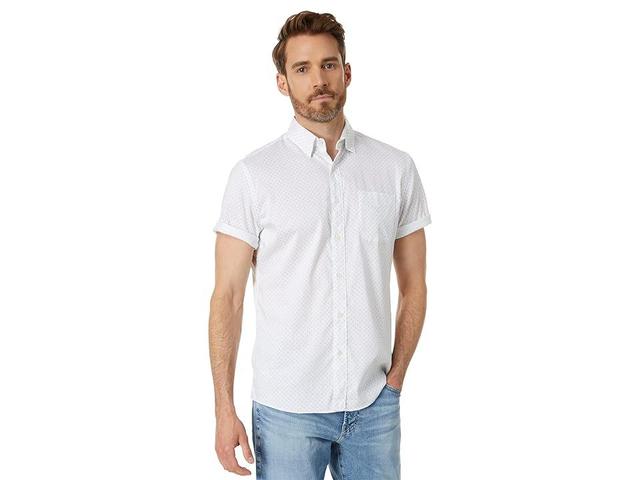 Faherty The Movement Geometric Print Short Sleeve Button-Up Shirt Product Image