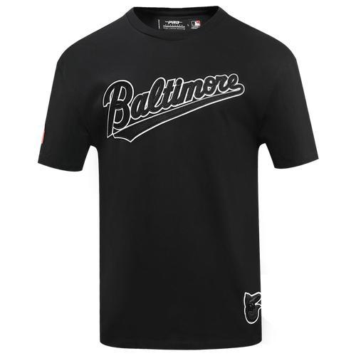 Pro Standard Mens Orioles Neutral Script T-Shirt - Black/Black product image