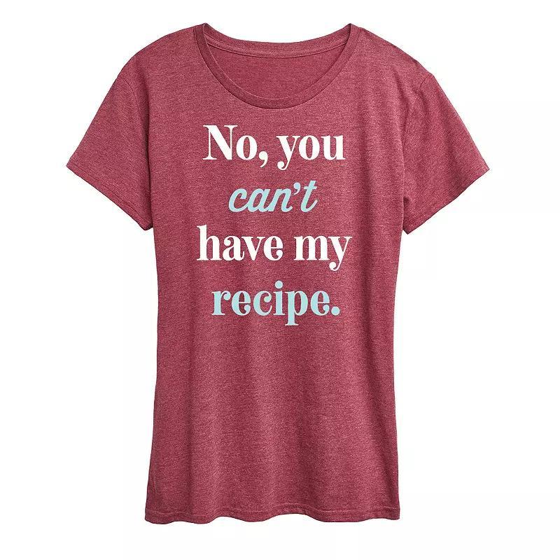 Womens No Cant Have Recipe Graphic Tee Heather Grey Product Image