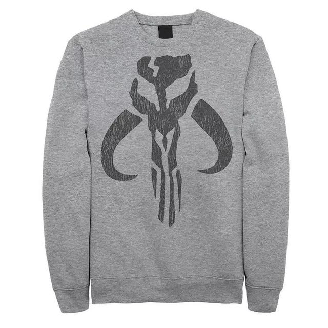 Big & Tall Star Wars Mandalorian Symbol Fleece Sweatshirt, Mens Athletic Grey Product Image