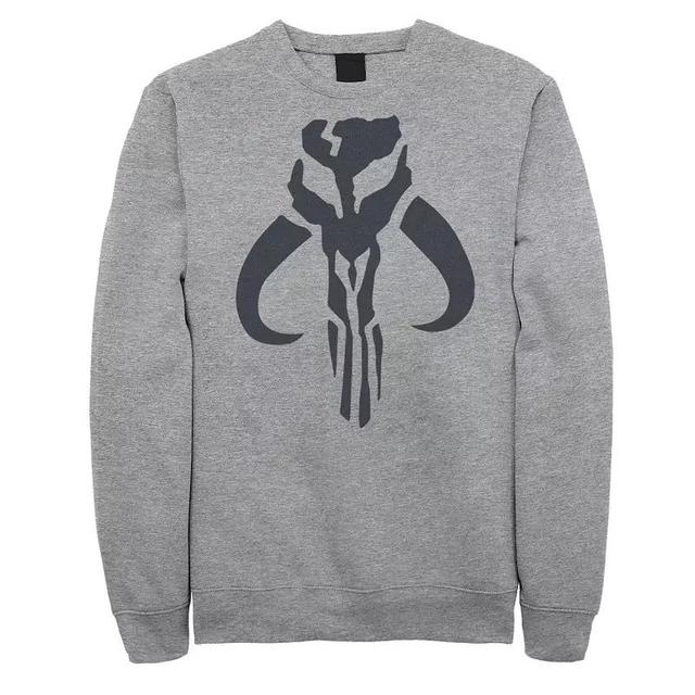 Big & Tall The Mandalorian Mythosaur Skull Logo Fleece Sweatshirt, Mens Athletic Grey Product Image