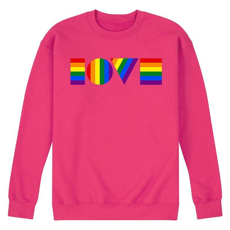 Mens Pride Love Fleece Sweatshirt Product Image