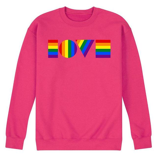 Mens Pride Love Fleece Sweatshirt Black Product Image