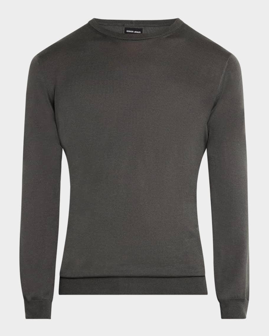 Mens Silk-Cotton Crewneck Sweater Product Image