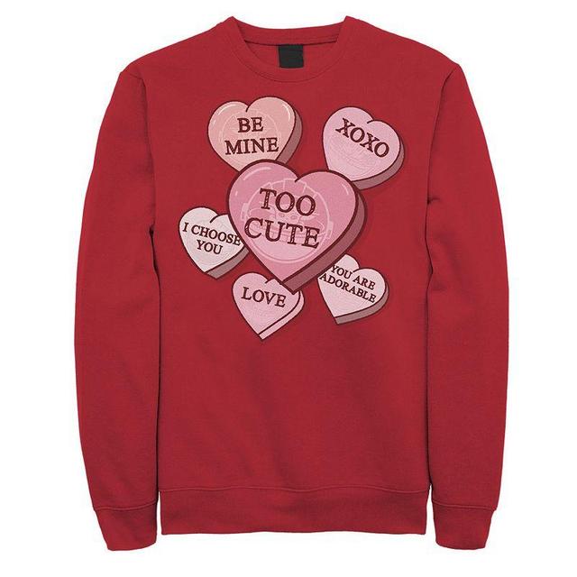 Mens Star Wars The Mandalorian The Child Valentines Candy Hearts Sweatshirt Product Image