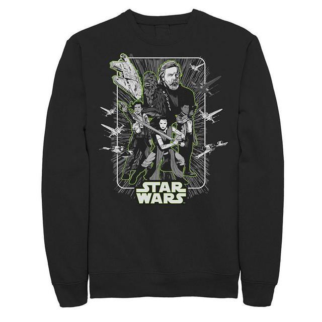 Mens Star Wars Last Jedi Group Sweatshirt Product Image