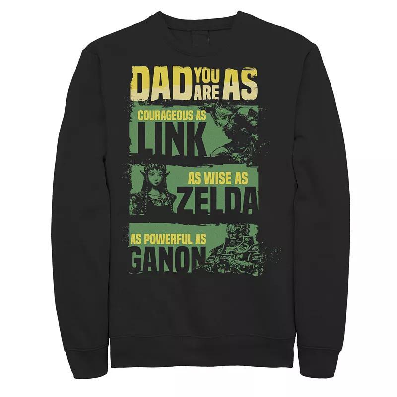 Mens Nintendo Legend Of Zelda Dad Relates To Game Graphic Fleece Pullover Product Image